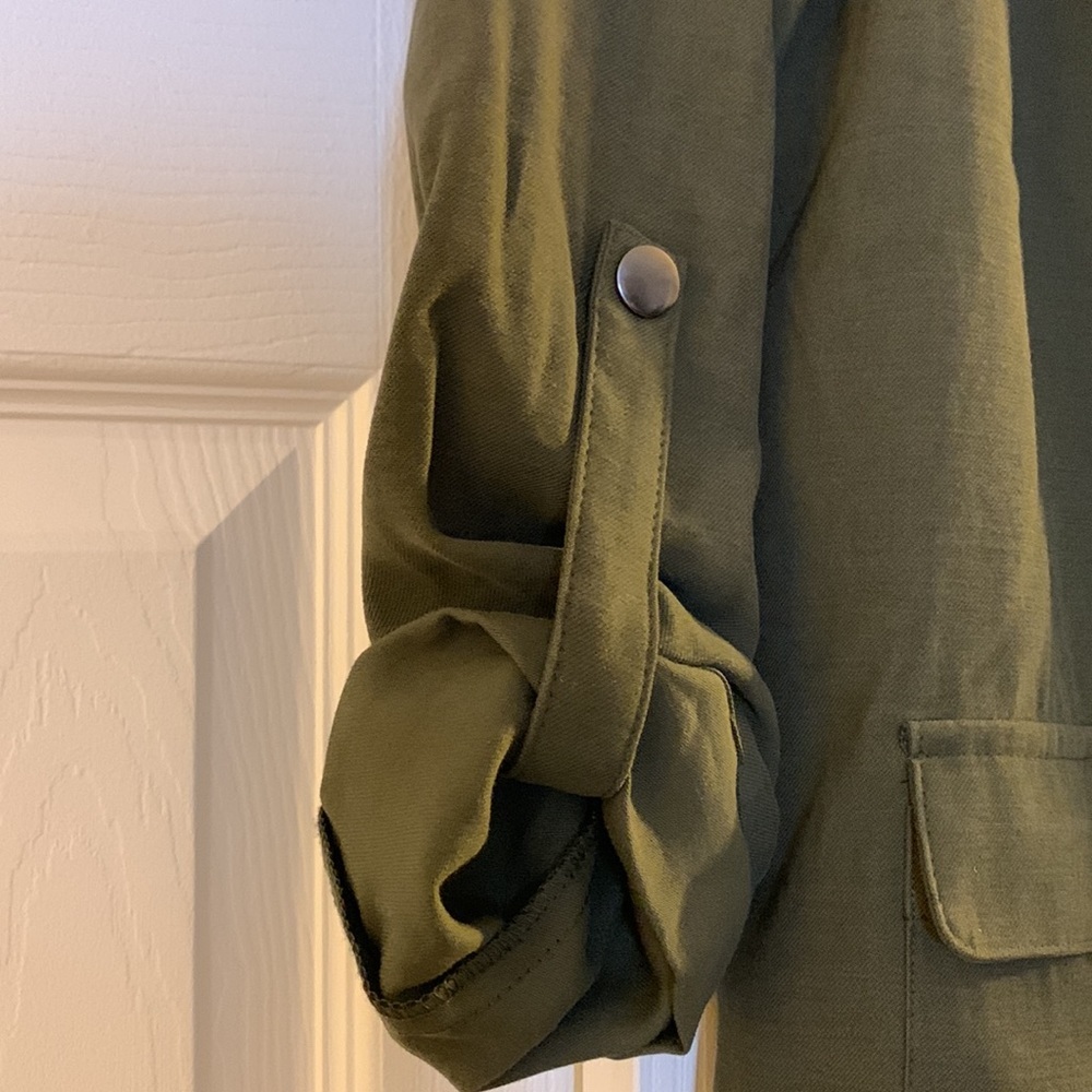 NWT Nine West Dark Olive Green Utility Jacket, Size Small - Picture 6 of 12